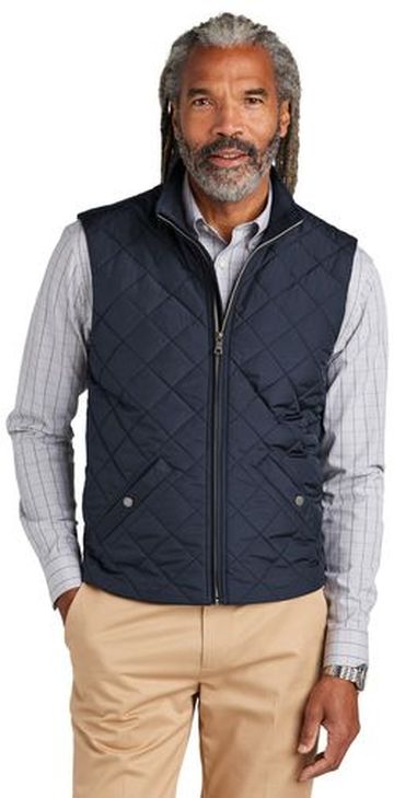 Brooks Brothers Adult Unisex 100% Polyester Quilted Vest With Pockets